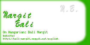 margit bali business card